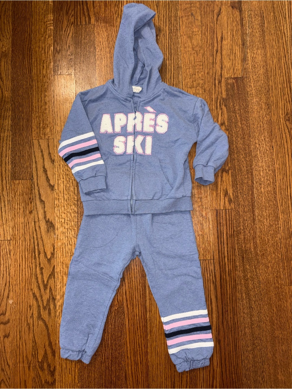 Jessica Simpson Blue 'Après Ski' Zip Up Hoodie & Sweatpants Set 2T
